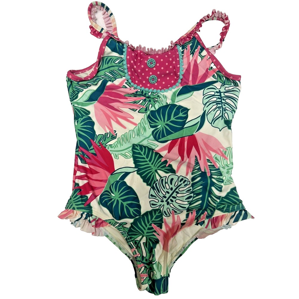 Matilda Jane Girls Size 8 Swimsuit Enchanted Garden Under The Palms One Piece